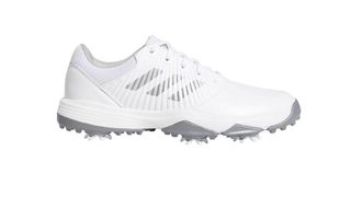 The visually stunning Adidas CP Traxion Shoes in their white colorway