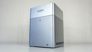 The Ugreen NASync DH4300 Plus on a table