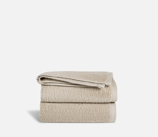 Ribbed cotton hand towels from Brooklinen.