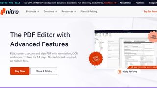 Nitro Pro website screenshot.