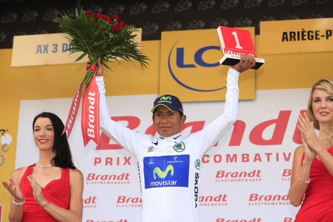 New young rider classification leader Nairo Quintana (Movistar)