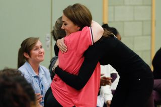 Kate Middleton hugging a royal fan
