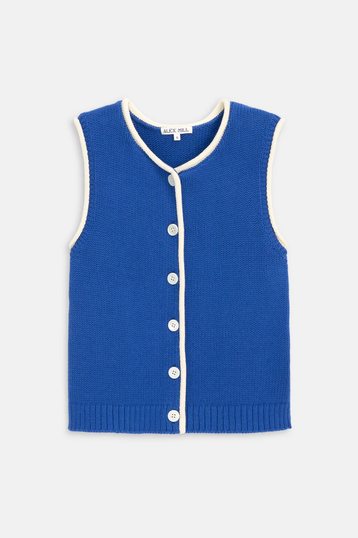 Alex Mill, Bridget Tipped Vest in Cotton