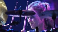 Anika Nilles of band Rush plays the drums at the KIA Forum on Sunday, June 7, 2026 in Inglewood, CA