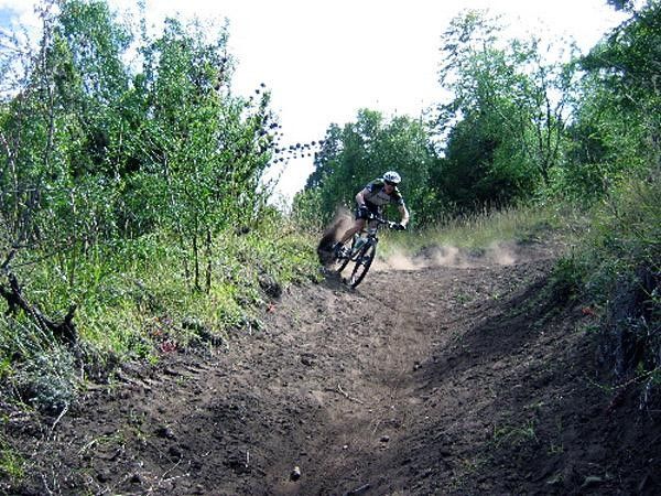 This singletrack was dusty, deep, and rutted.