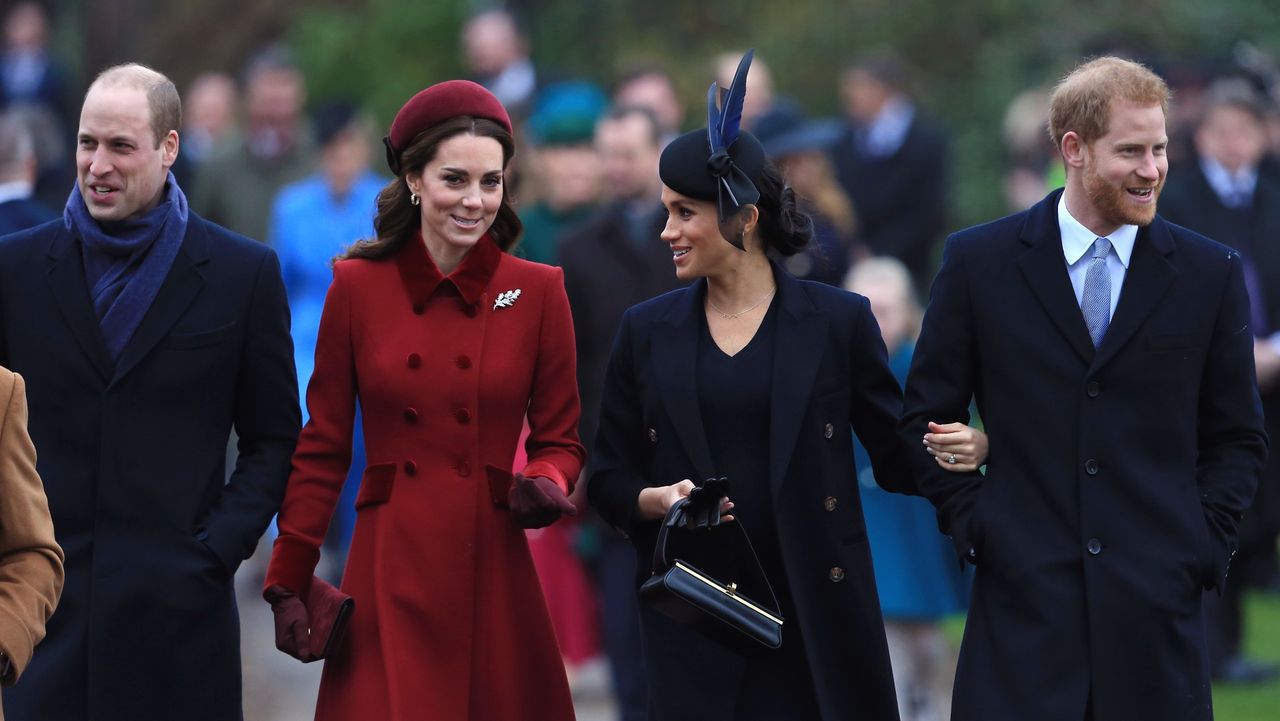 William, Kate, Meghan and Harry in happier times