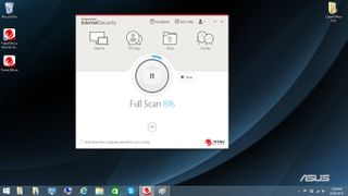 Trend Micro lets you fire up a scan from its start screen.