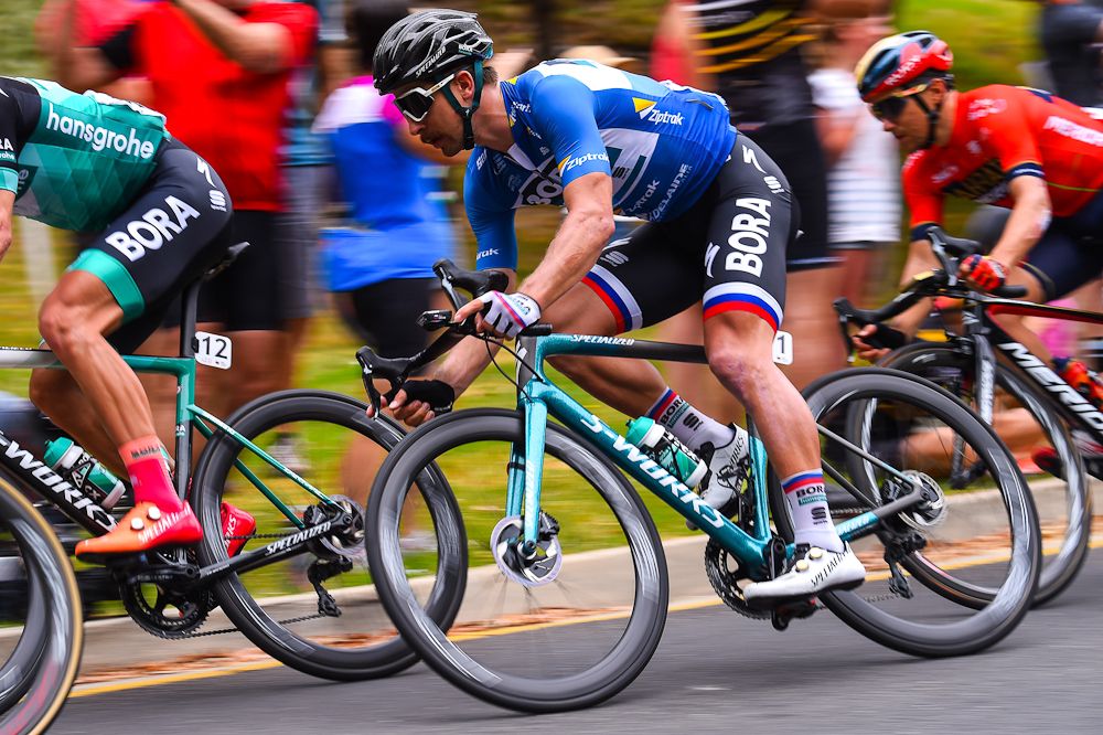 Peter Sagan in the peloton during stage 4 at the tour Down Under