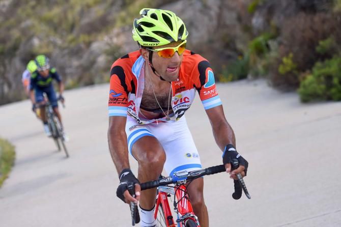 Daniel Diaz on the final climb.
