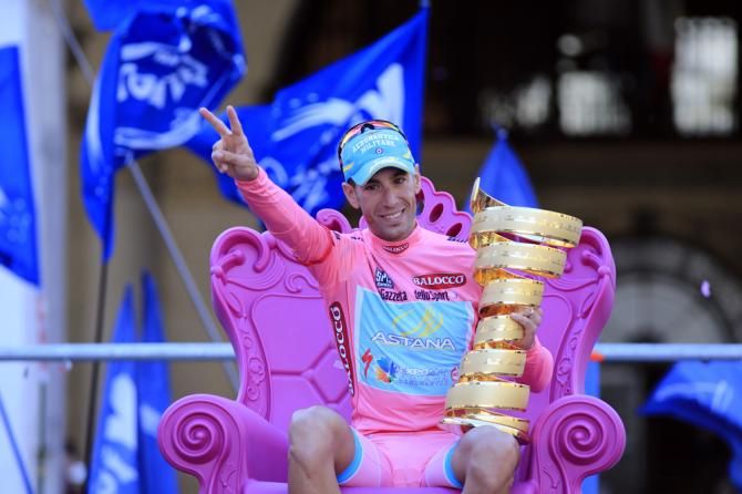 Vincenzo Nibali (Astana) is crowned the 2013 Giro d'Italia winner