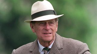 Prince Philip In Panama Sunhat Strolls At A Carriage Driving Competition
