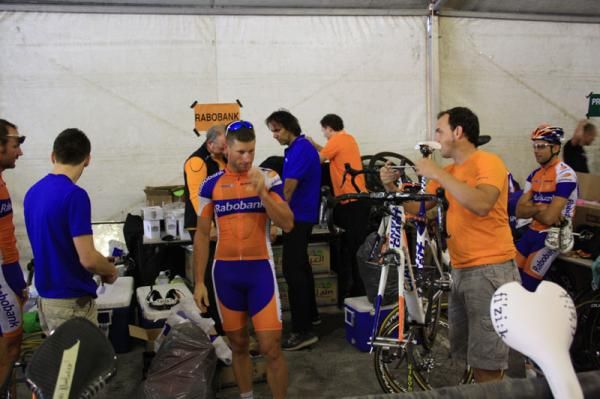 Mark Renshaw leads Rabobank in Qatar.