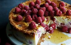 James Martin's baked New York raspberry cheesecake