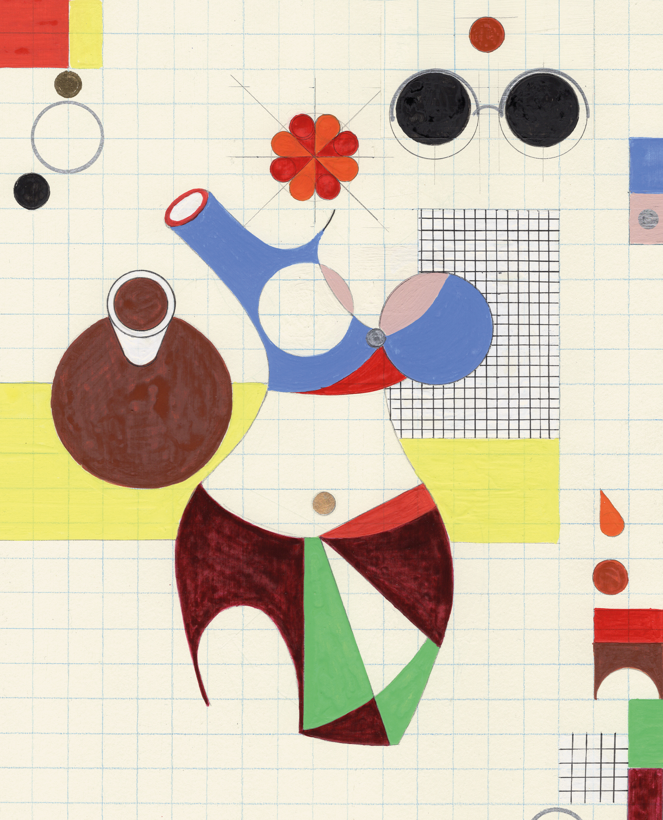 Drawing by Nipa Doshi depicting a stylised woman
