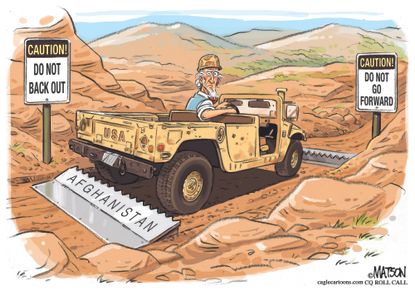 Political Cartoon U.S. Afghanistan war quagmire