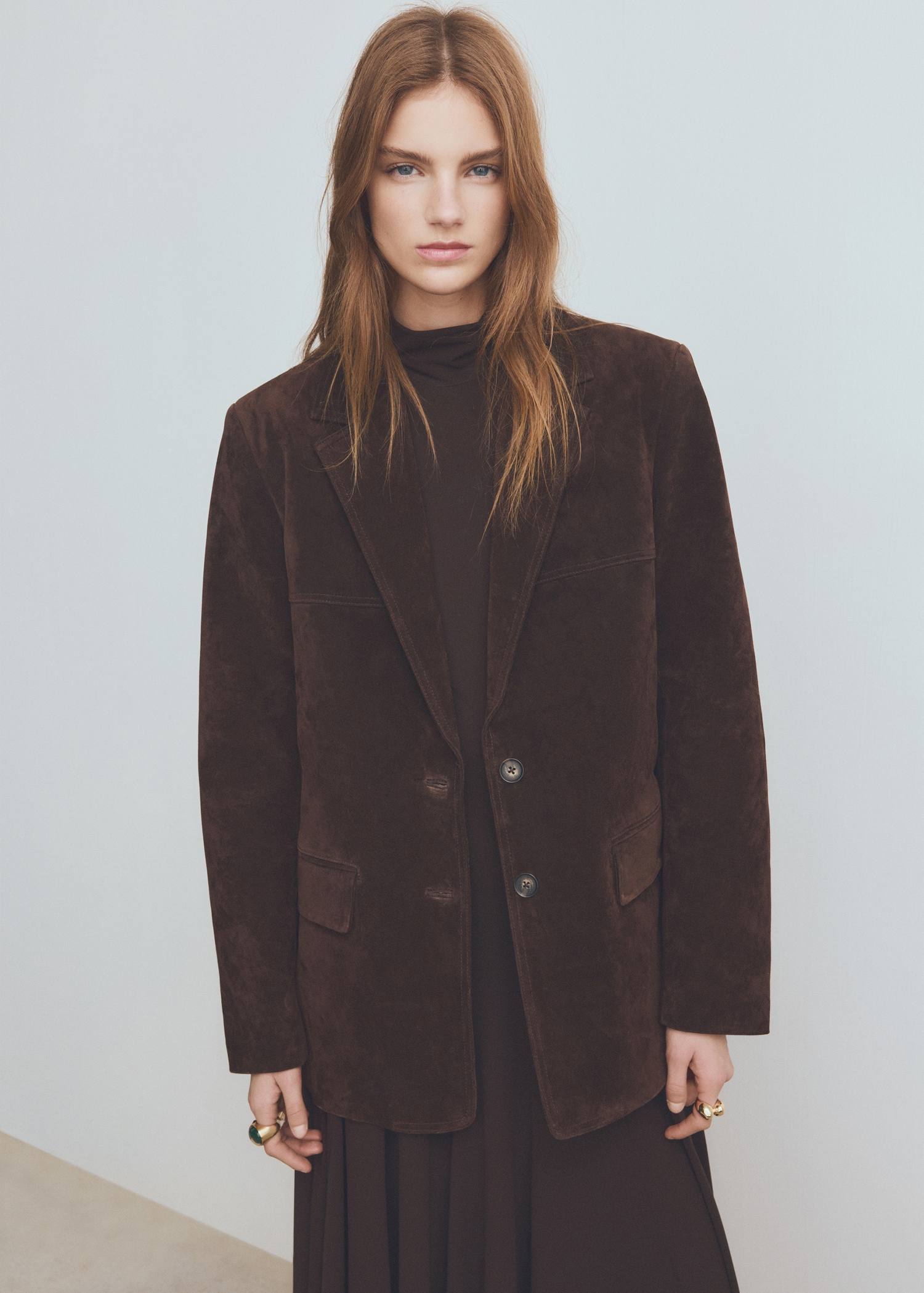 Straight Suede Jacket - Women | Mango United Kingdom
