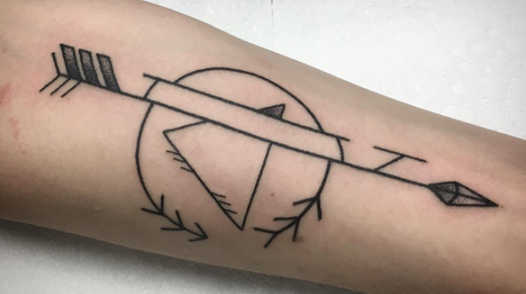 Pared-back geometric tattoo