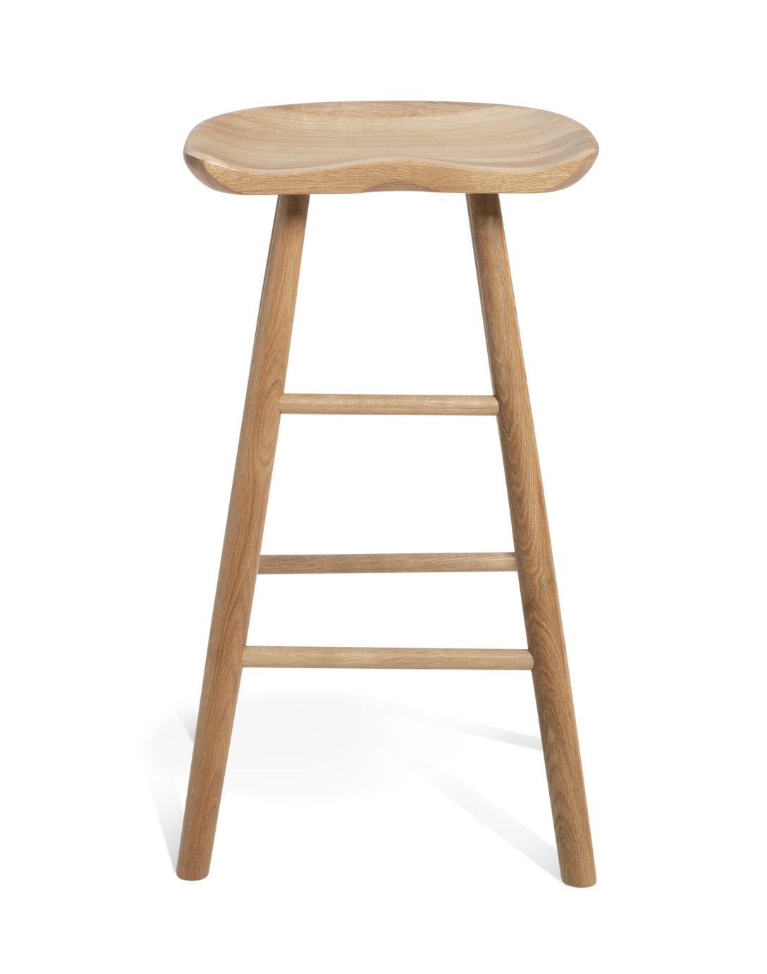 Habitat Barnwell Oak Tall Stool - Natural