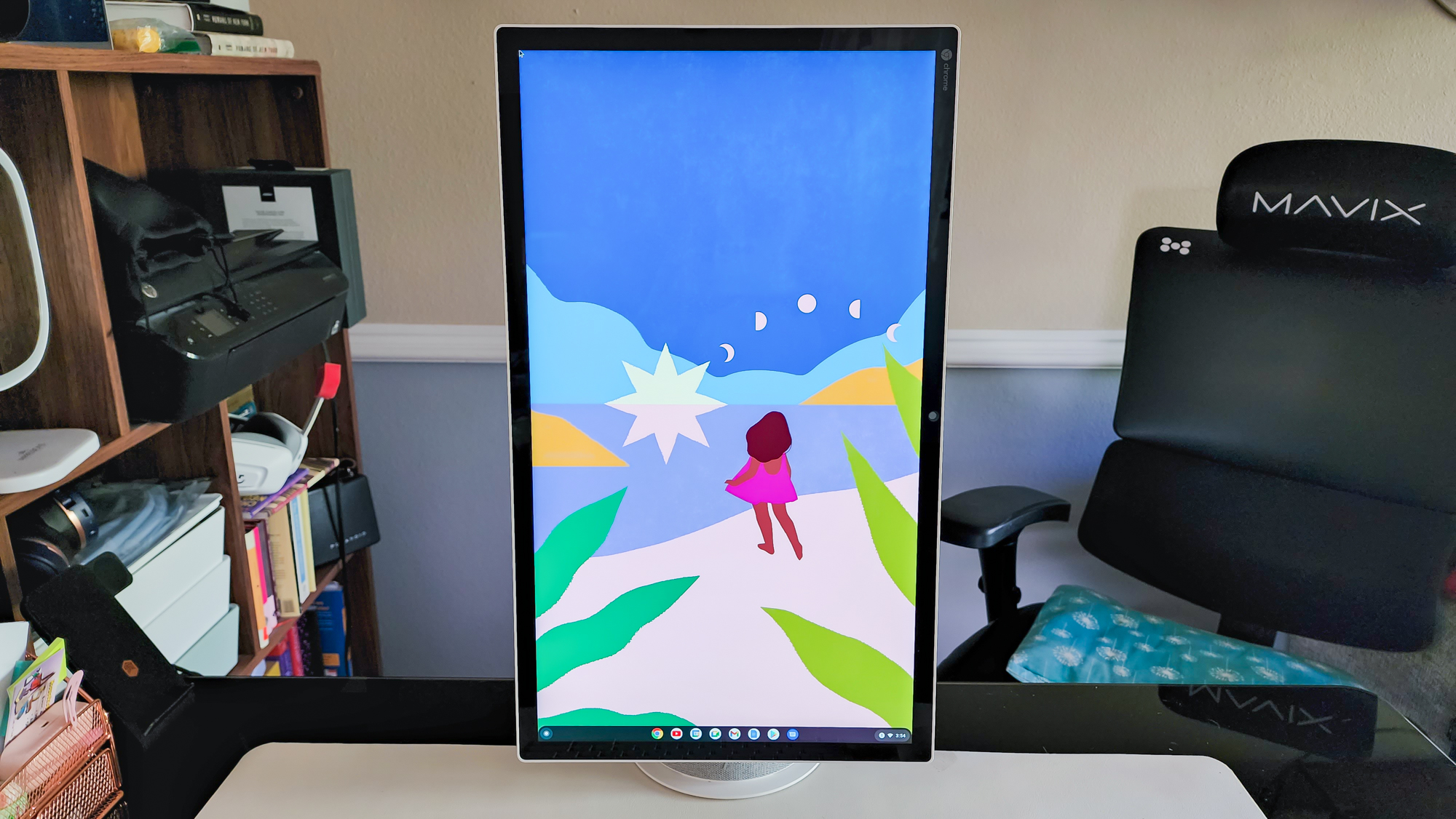 HP Chromebase All-in-One 22 in portrait mode