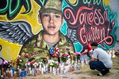 A mural honoring Vanessa Guillen.