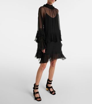 Chloé, Ruffled Silk Chiffon Minidress