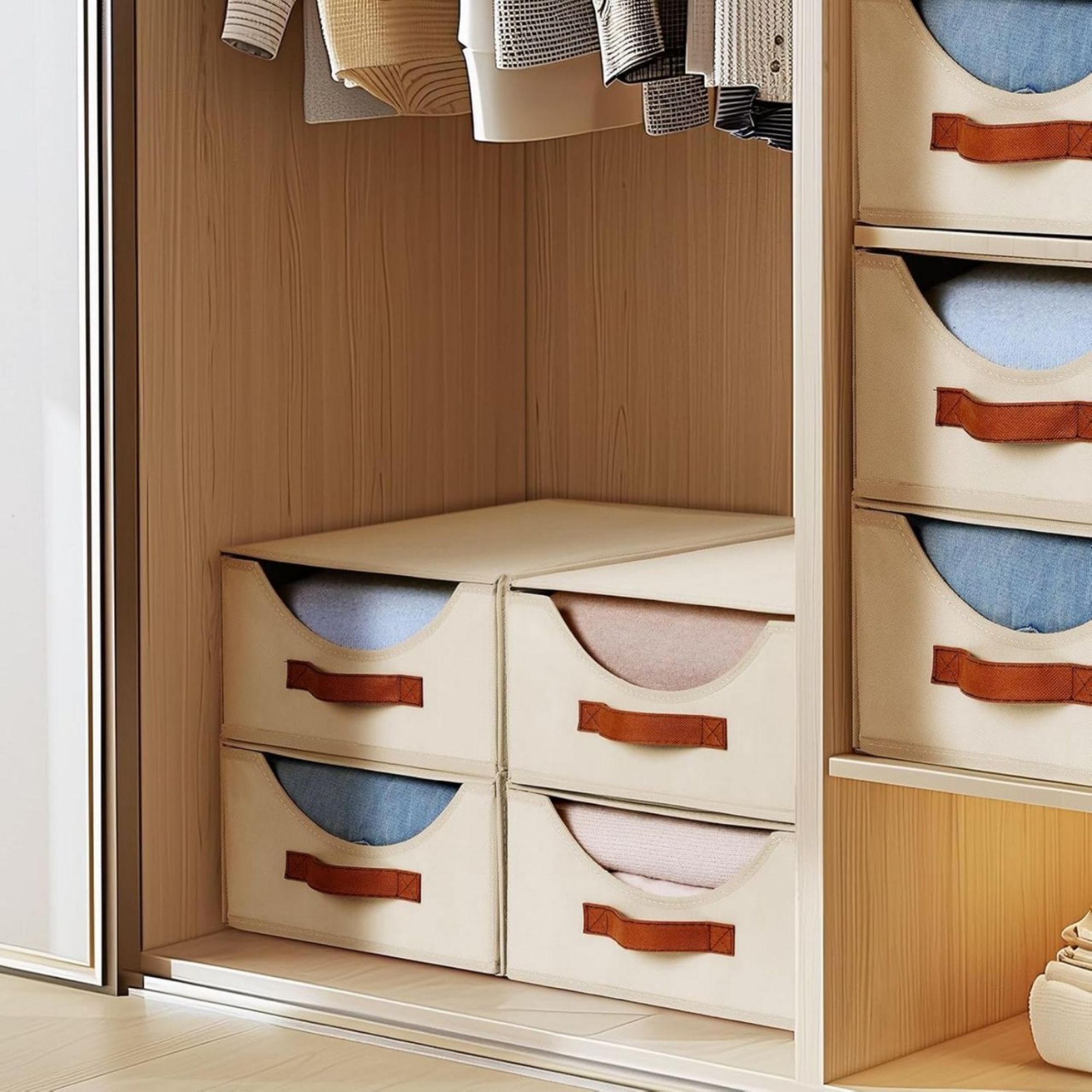 4 Pack Foldable Wardrobe Storage Organiser