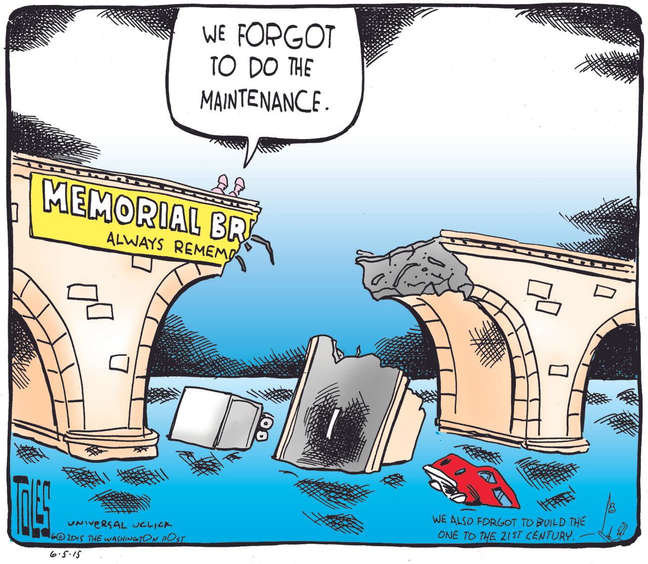 Editorial cartoon U.S. Infrastructure