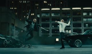 Furious 7 Jason Statham and Vin Diesel ready to fight with pipes