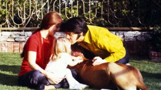 Elvis, Priscilla and Lisa-Marie at home in the early 1970s