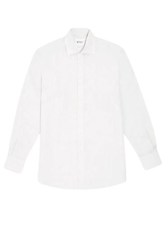With Nothing Underneath, White Linen Shirt
