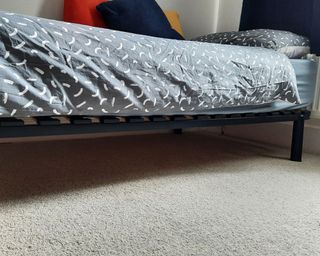 Emma Platform Bed and Emma Premium mattress on carpet