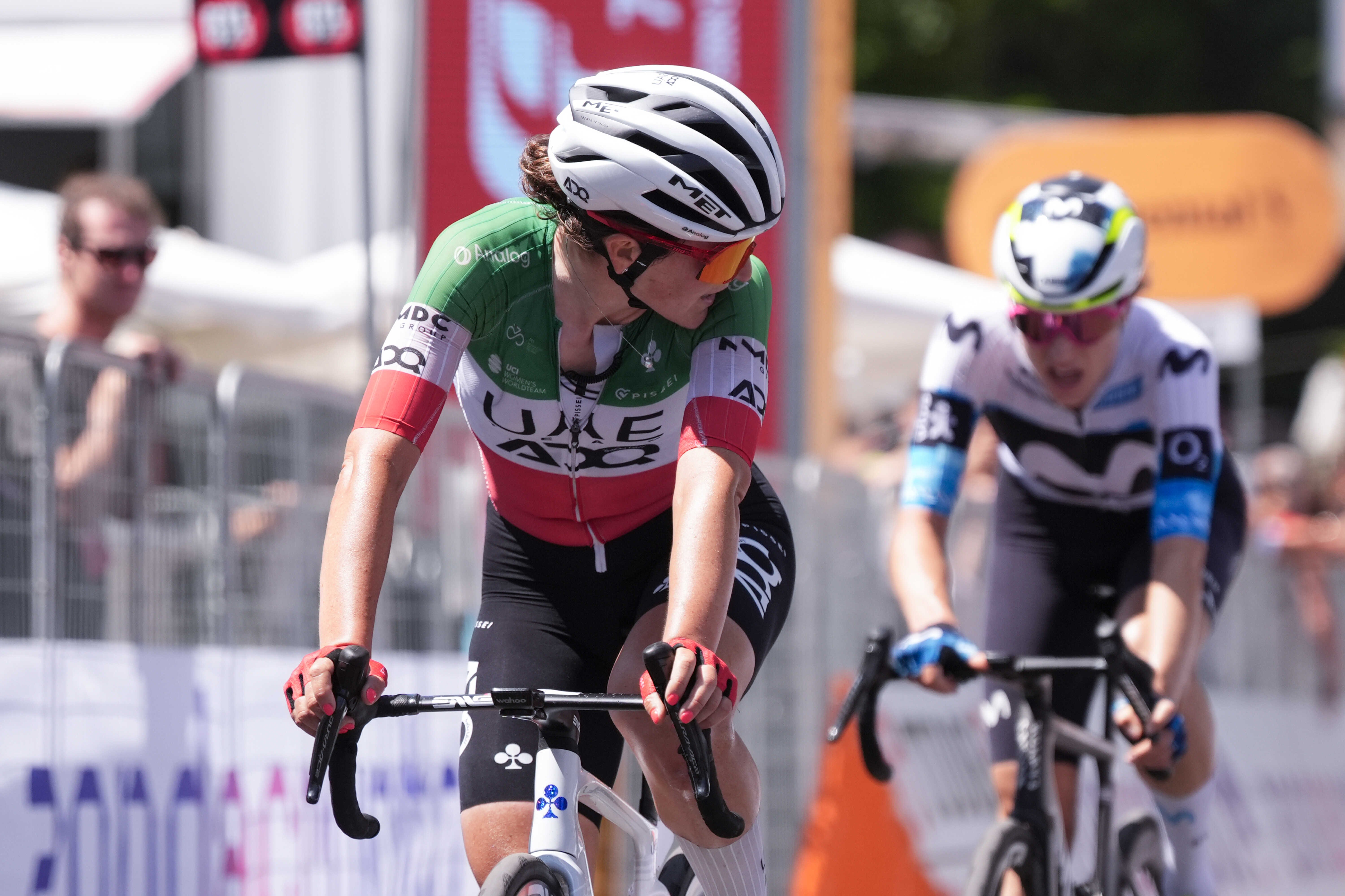 Giro d'Italia Women - Stage 4, Italy, Tesino Castle - 09 Jul 2025Uae Team Adq's Longo Borghini Elisa during the 4th stage of the Giro d'Italia Women, from Castello Tesino to Pianezze, Italy Wednesday, July 9, 2025. Sport - cycling .By: Massimo Paolone/LaPresse/Shutterstock
