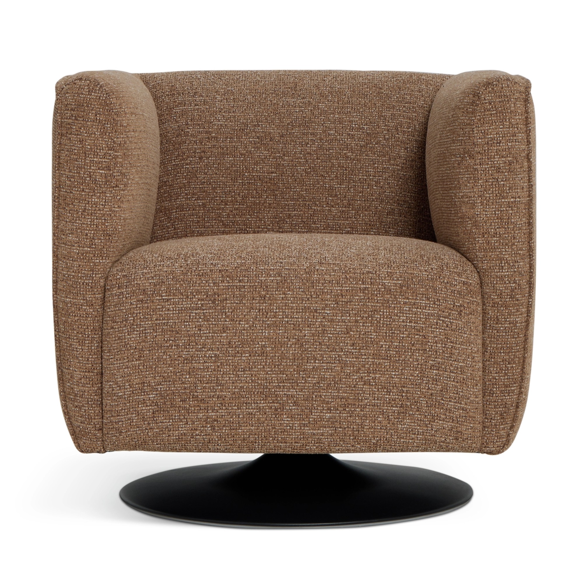 Habitat Cub Fabric Swivel Chair - Brown
