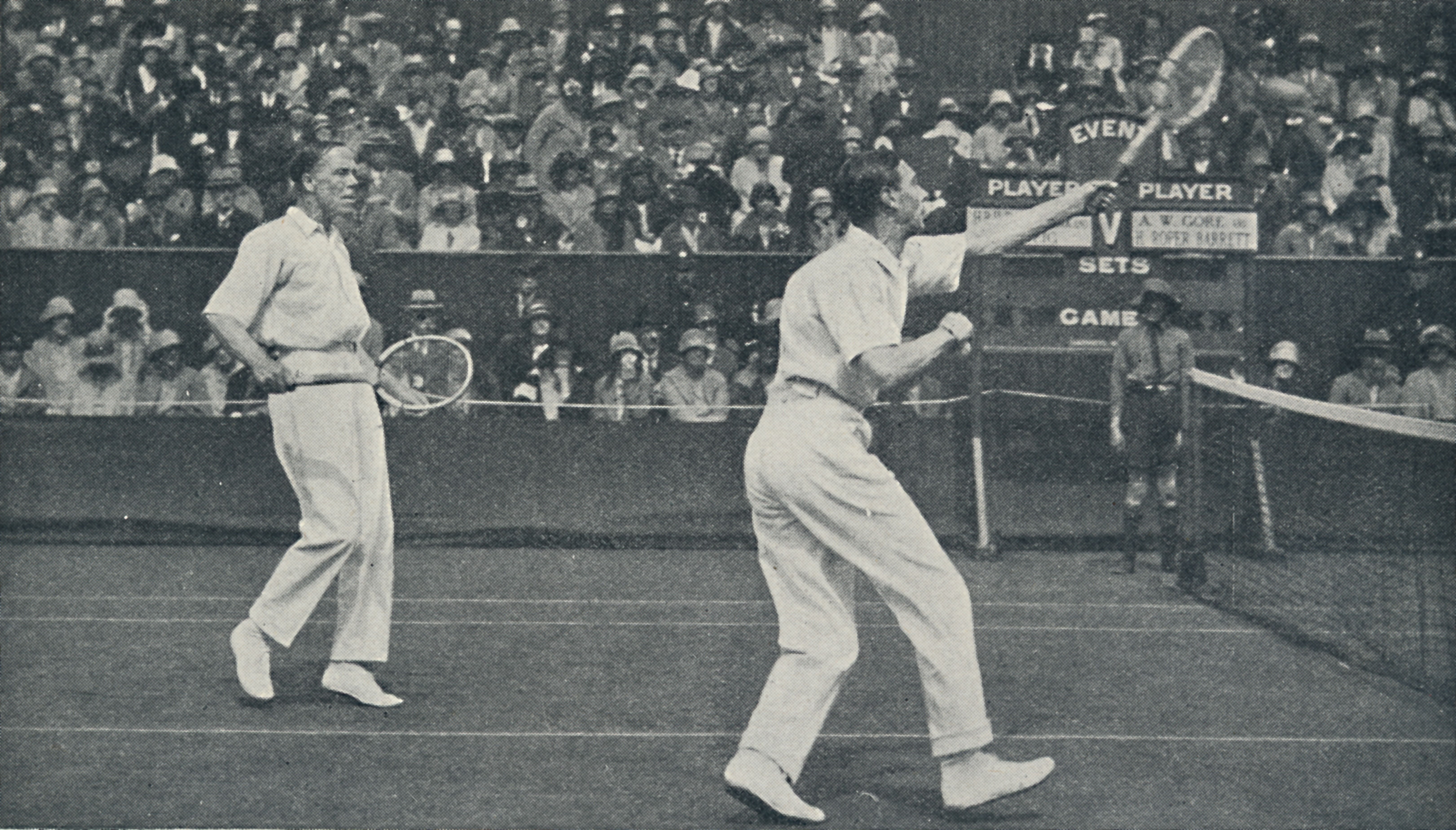 'The King as Lawn-Tennis Player', 1926, (1937). From &amp;quot;The Crowning of The King and Queen&amp;quot;. [Evans Brothers Limited, London, 1937]. Louis Greig and George IV play tennis doubles at Wimbledon