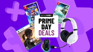 Amazon Prime Day badge on purple background