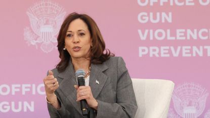 Vice President Kamala Harris speaks during an event on gun violence prevention in Las Vegas, Nevada on April 15, 2024. 