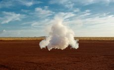 Smoke cloud in dessert