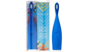 Blue silicone toothbrush