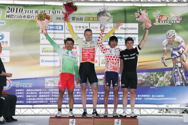 The jersey holders after stage 5