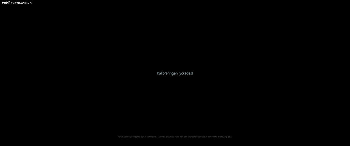Tobii Eye Tracker 5 kalibrering