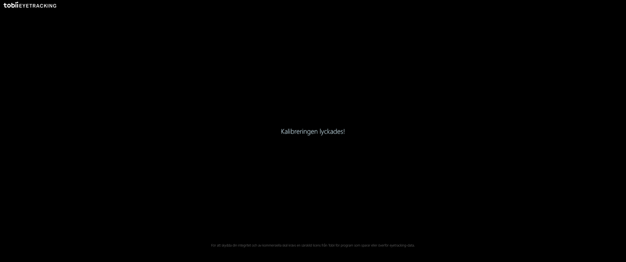 Tobii Eye Tracker 5 kalibrering