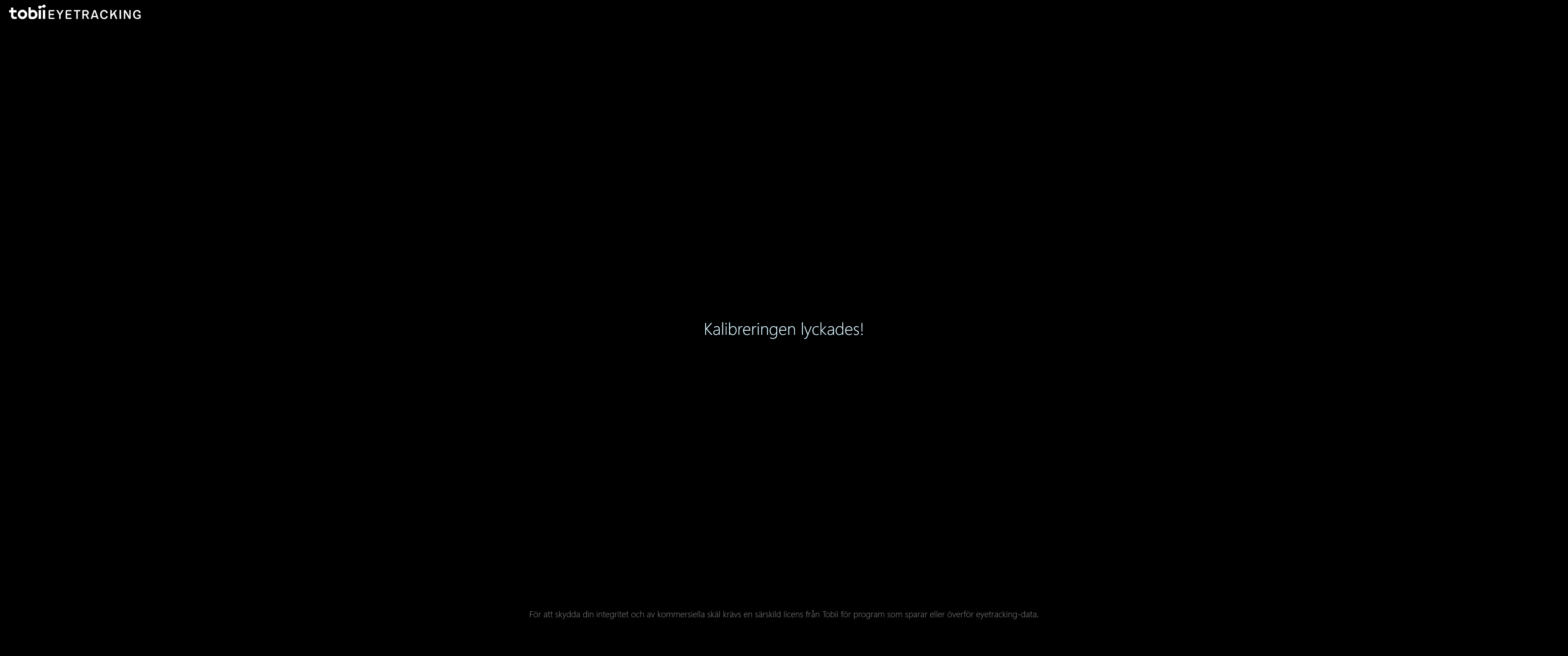 Tobii Eye Tracker 5 kalibrering