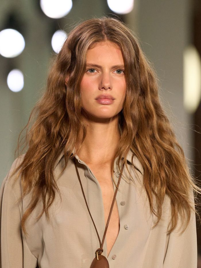 Michael Kors spring/summer 2026 beauty look from Fashion Week, featuring beachy waves