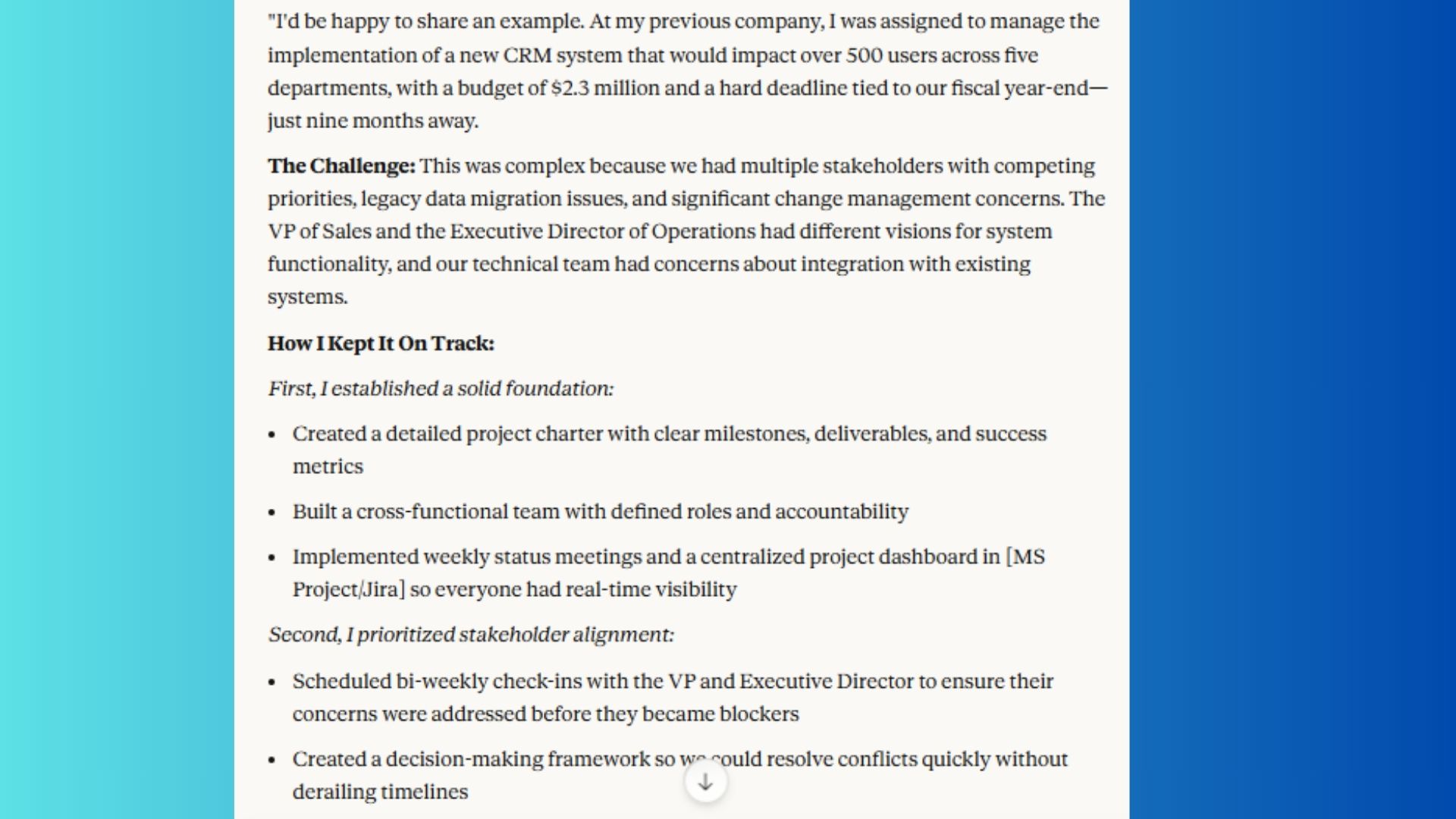 bot job interview screenshot