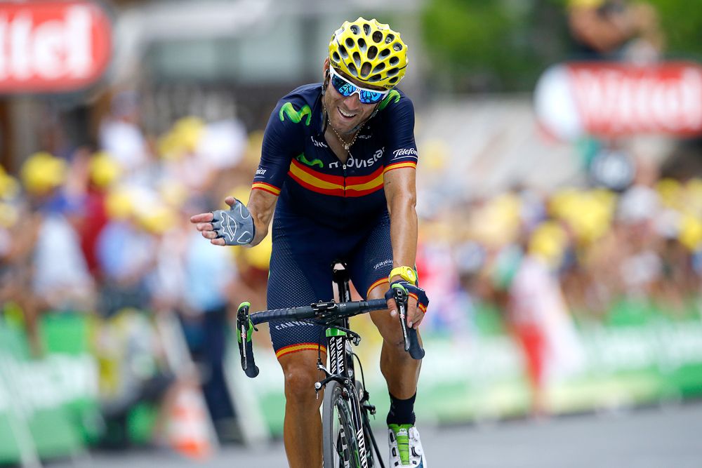 Alejandro Valverde moved into third place overall during stage 17.