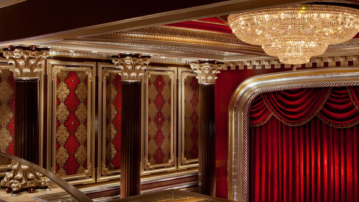 Home theater lady luck showing view from balcony
