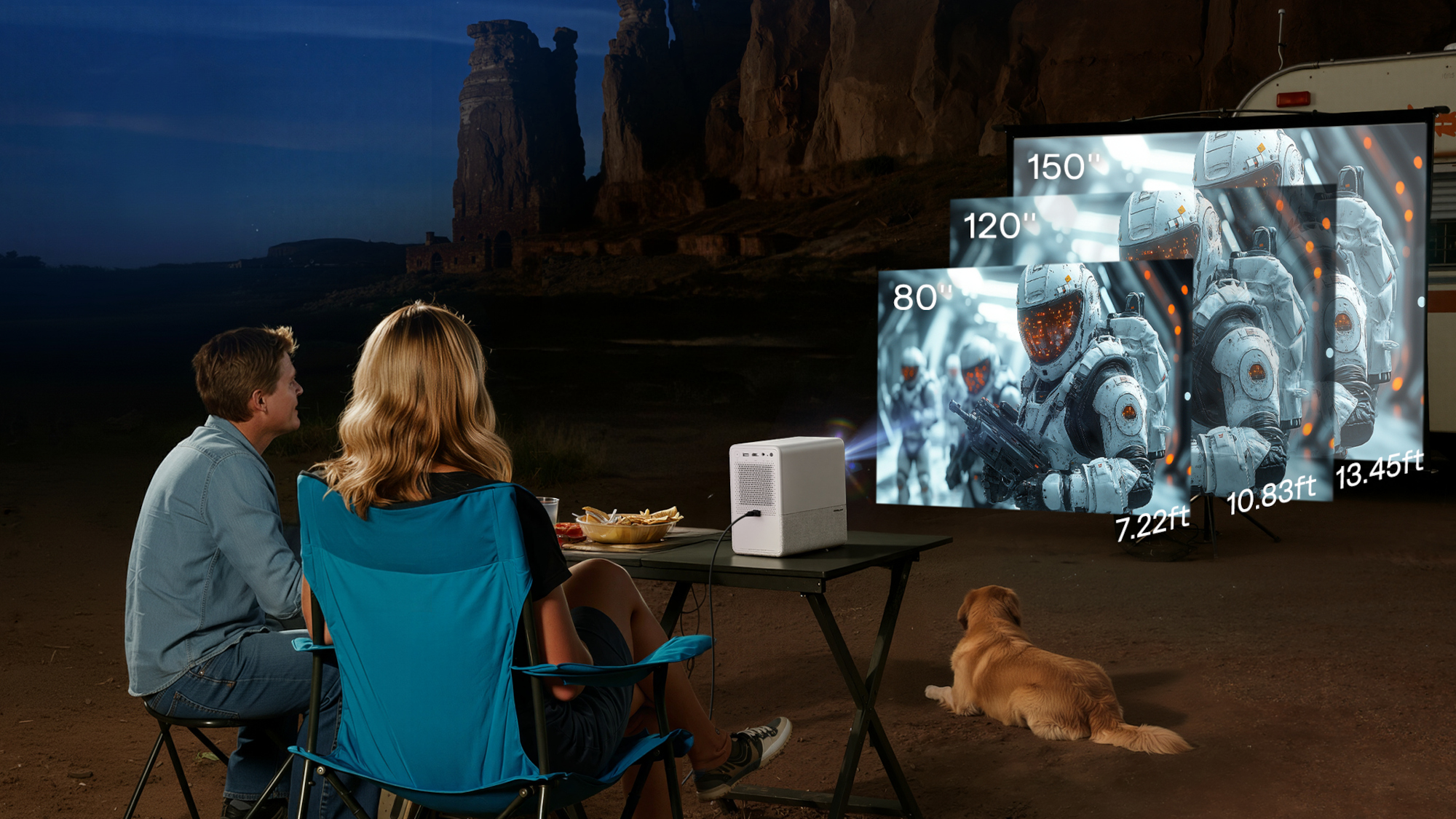 Aurzen Roku TV Smart Projector