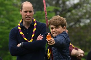 Prince William and Prince George together