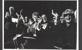 black and white images of people at parties