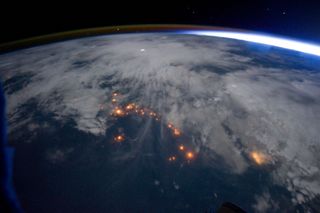 Lightning Over Africa as Seen on ISS